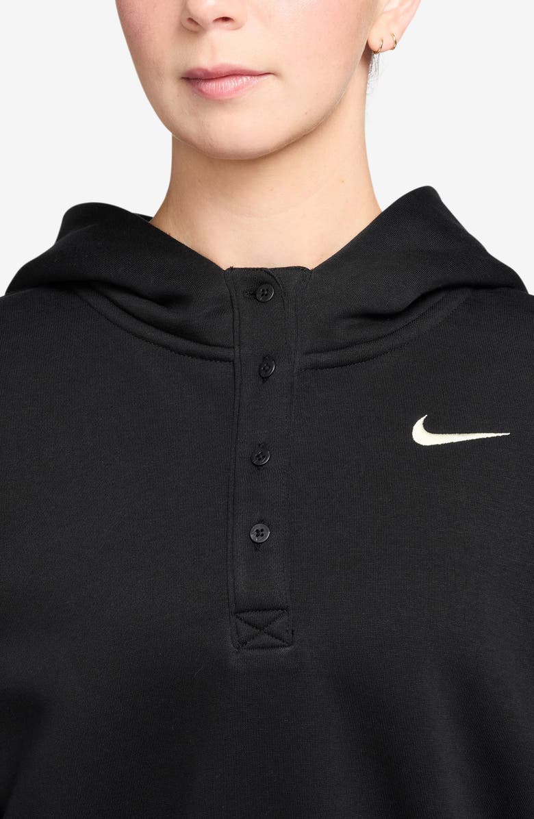 Nike Sportswear Phoenix Fleece Crop Sweatshirt, Alternate, color, Black/ Sail