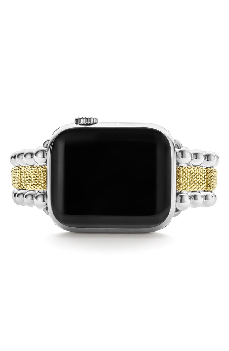 LAGOS Smart Caviar Lux Apple Watch<sup>®</sup> Watchband, Alternate, color, Gold/ Silver