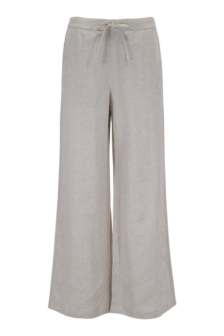 Womens Wide-leg Linen Pant, Alternate, color, NATURAL