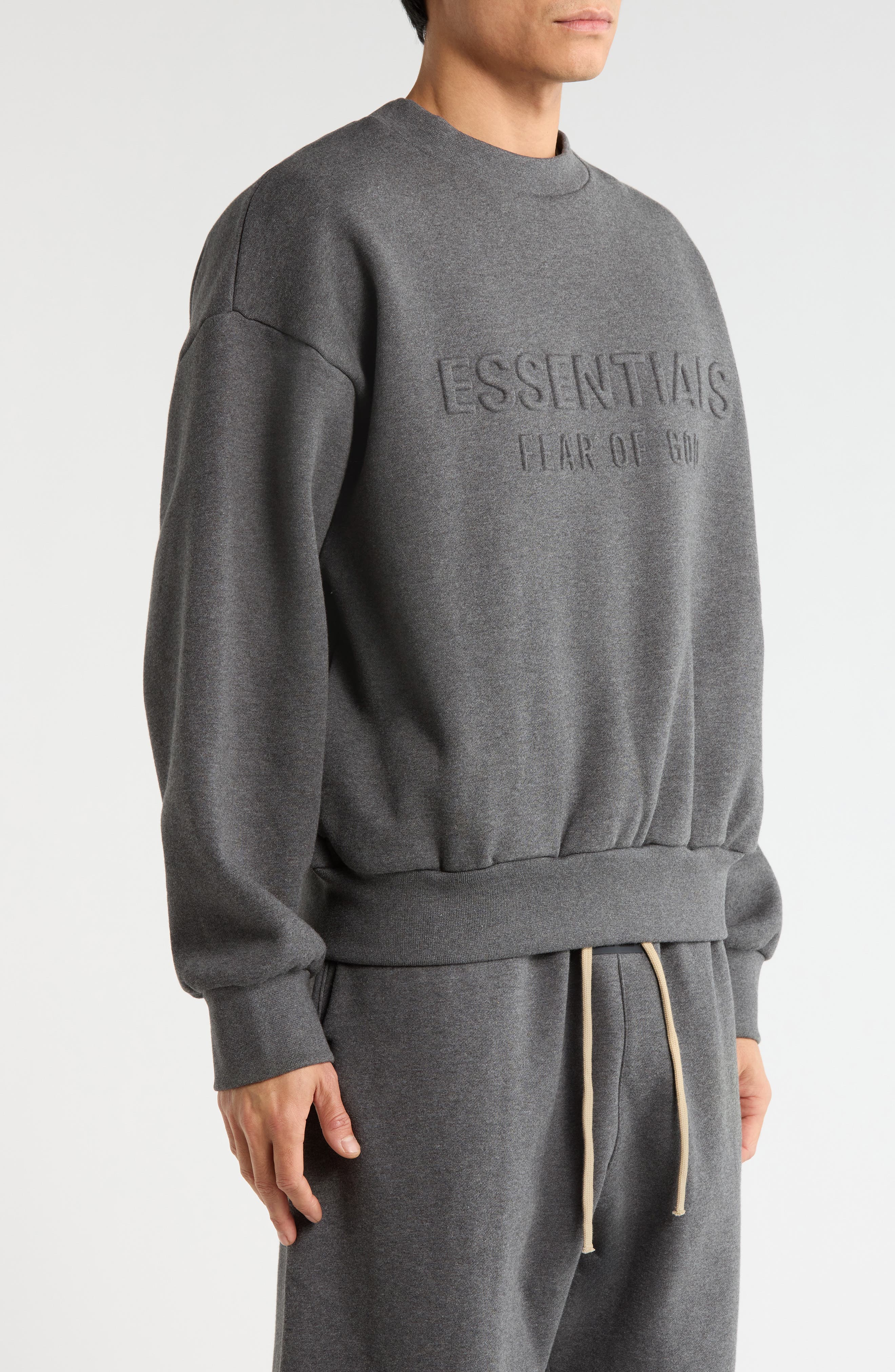 Fear of God Essentials Classic Fit Fleece Crewneck Sweatshirt (Men