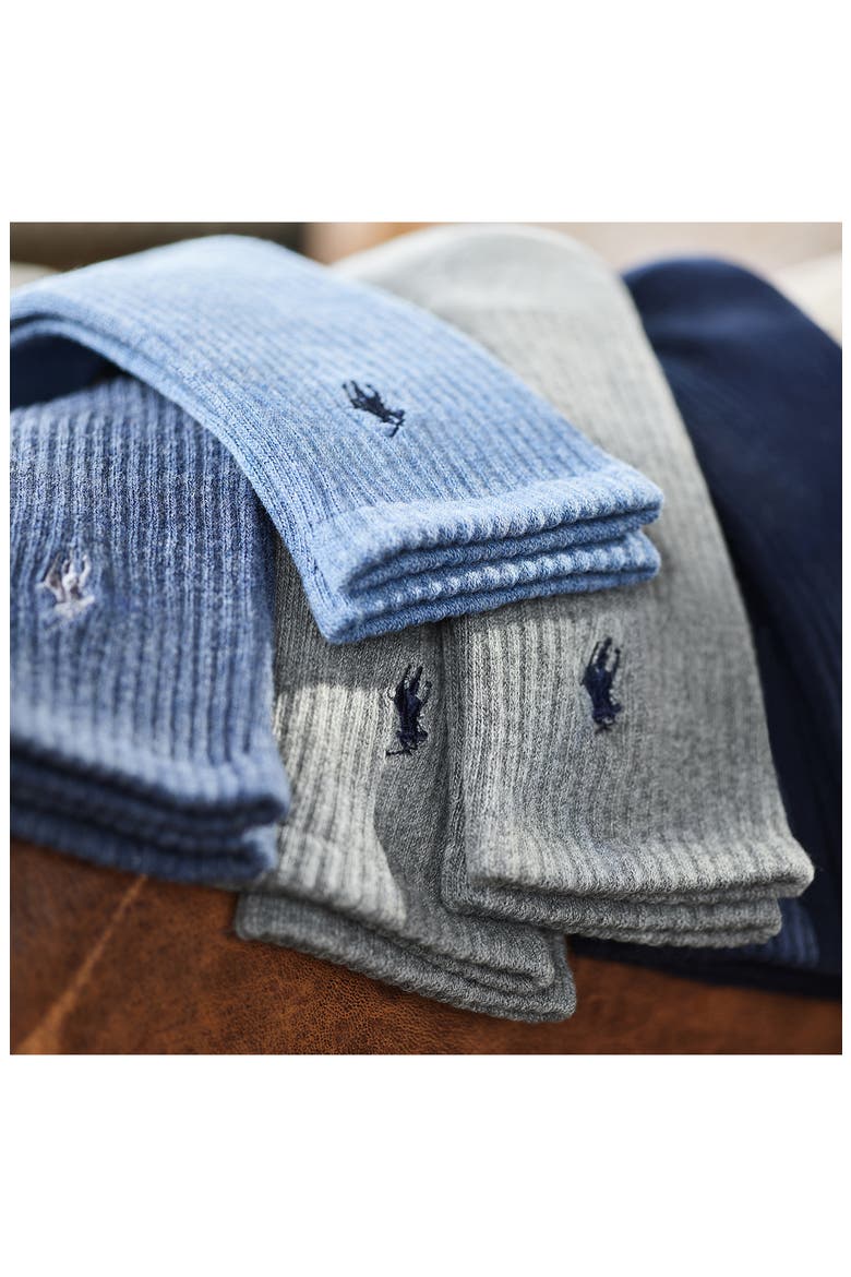 Assorted 6-Pack Crew Socks, Alternate, color, DENIM