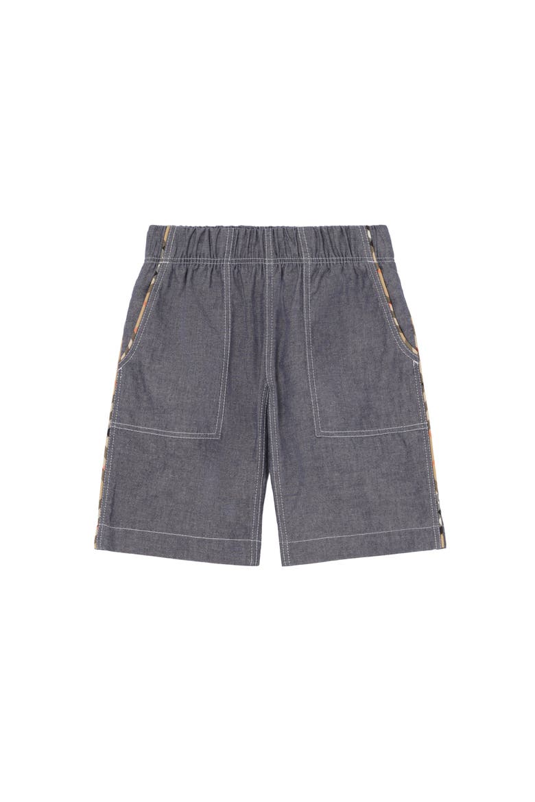 Cotton Cargo Shorts, Main, color, Damson blue melange