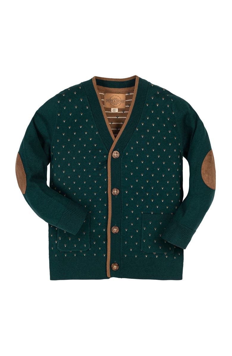 Hope & Henry Kids' Organic Long Sleeve Tipped Cardigan Sweater, Main, color, 