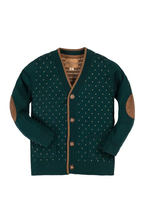 Kids' Organic Long Sleeve Tipped Cardigan Sweater (Little Kid and Big Kid)