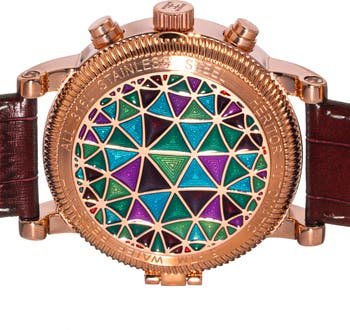 Legacy Leather-Band Watch w/Day/Date