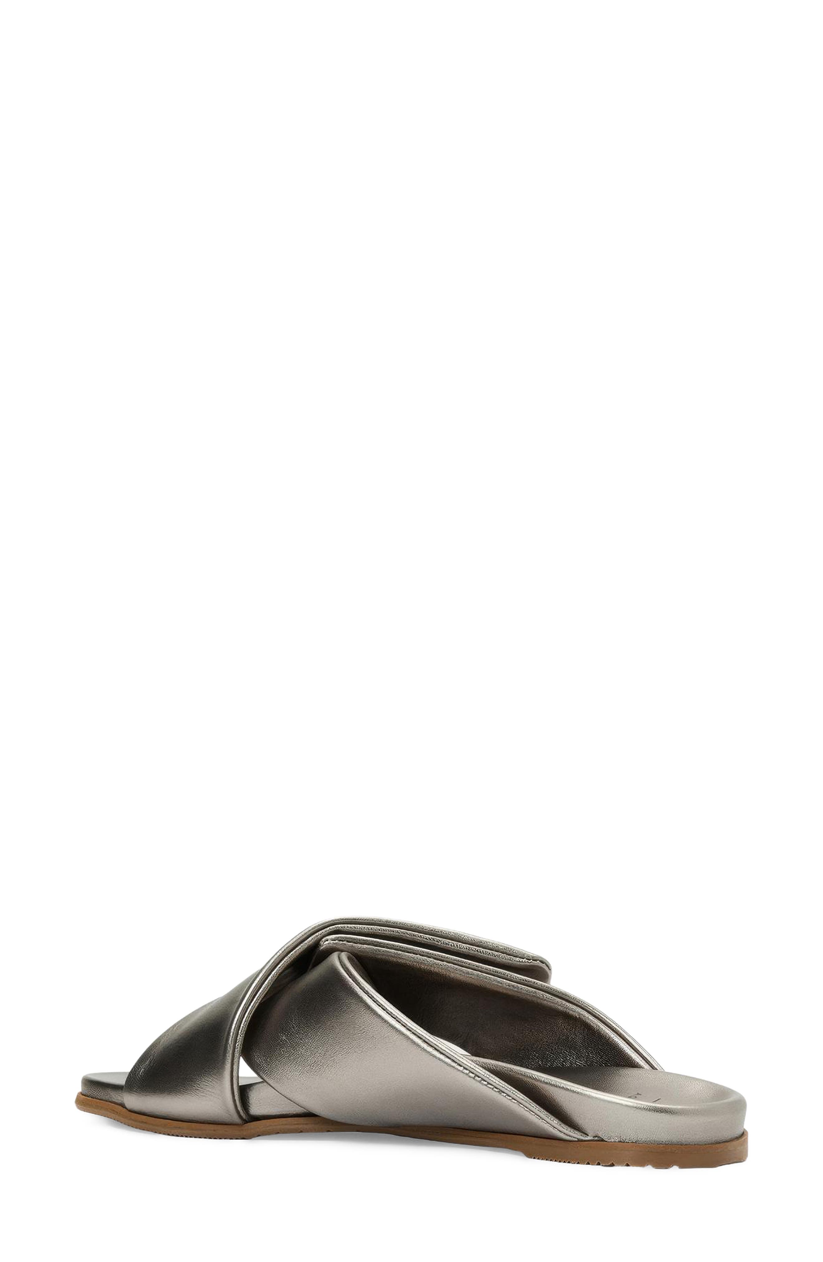 Cabra Slide Sandal, Alternate, color, GUNMETAL NAPPA