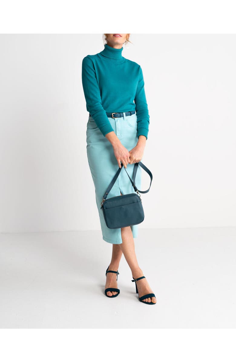 Kettlewell Leather Cross Body Bag, Alternate, color, Grey Teal
