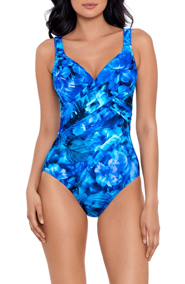 Miraclesuit<sup>®</sup> Sous Marine Revele Underwire One-Piece Swimsuit, Main, color, 