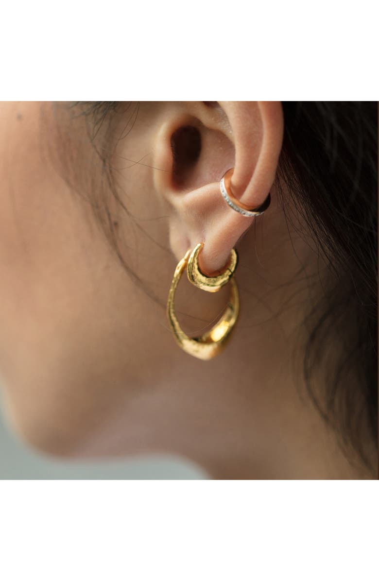 Monica Vinader Deia Hoop Earrings, Alternate, color, 18Ct Gold Vermeil On Sterling