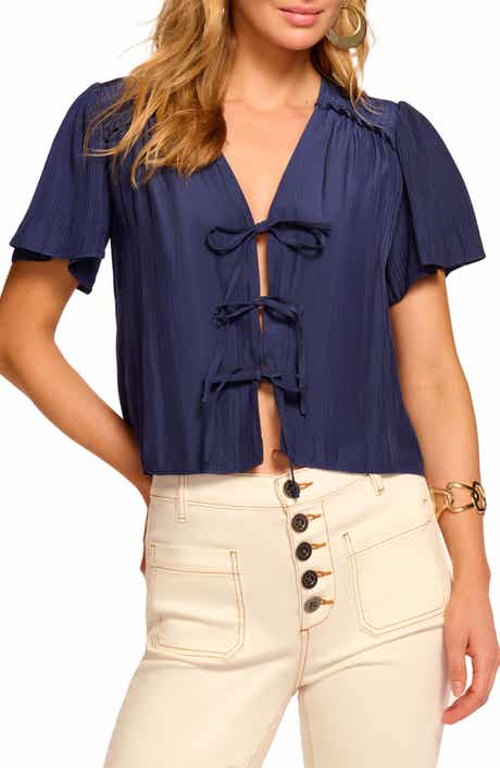 Selene Tie Front Crop Top