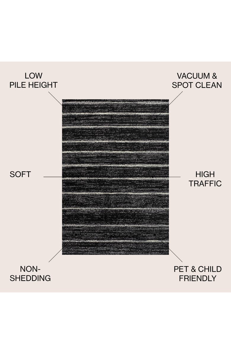 JONATHAN Y Williamsburg Minimalist Stripe Area Rug, Alternate, color, Black/Cream