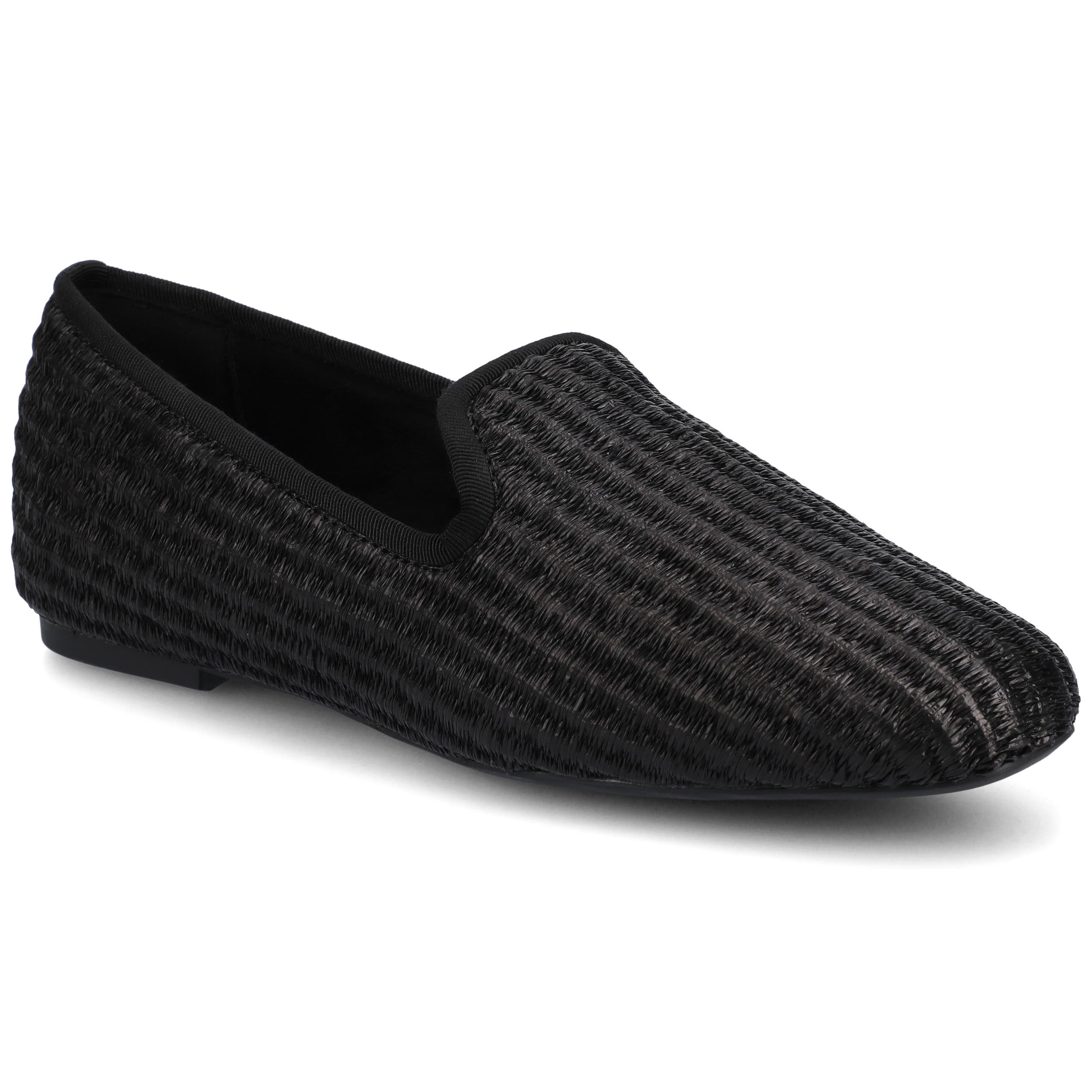 Birdies The Starling Loafer Raffia, Main, color, Black Raffia