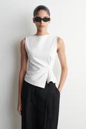 COS Twist-Detail Jersey Top
