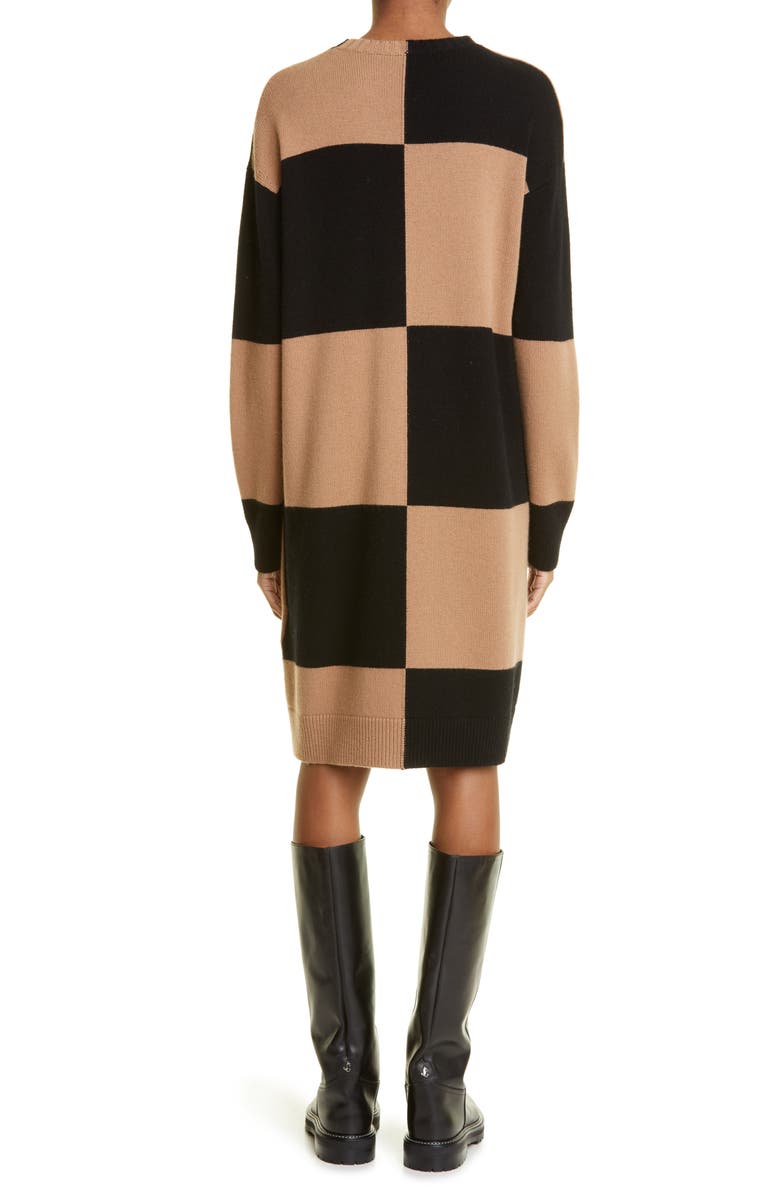 Max Mara Baiocco Colorblock Long Sleeve Wool & Cashmere Sweater Dress, Alternate, color, 