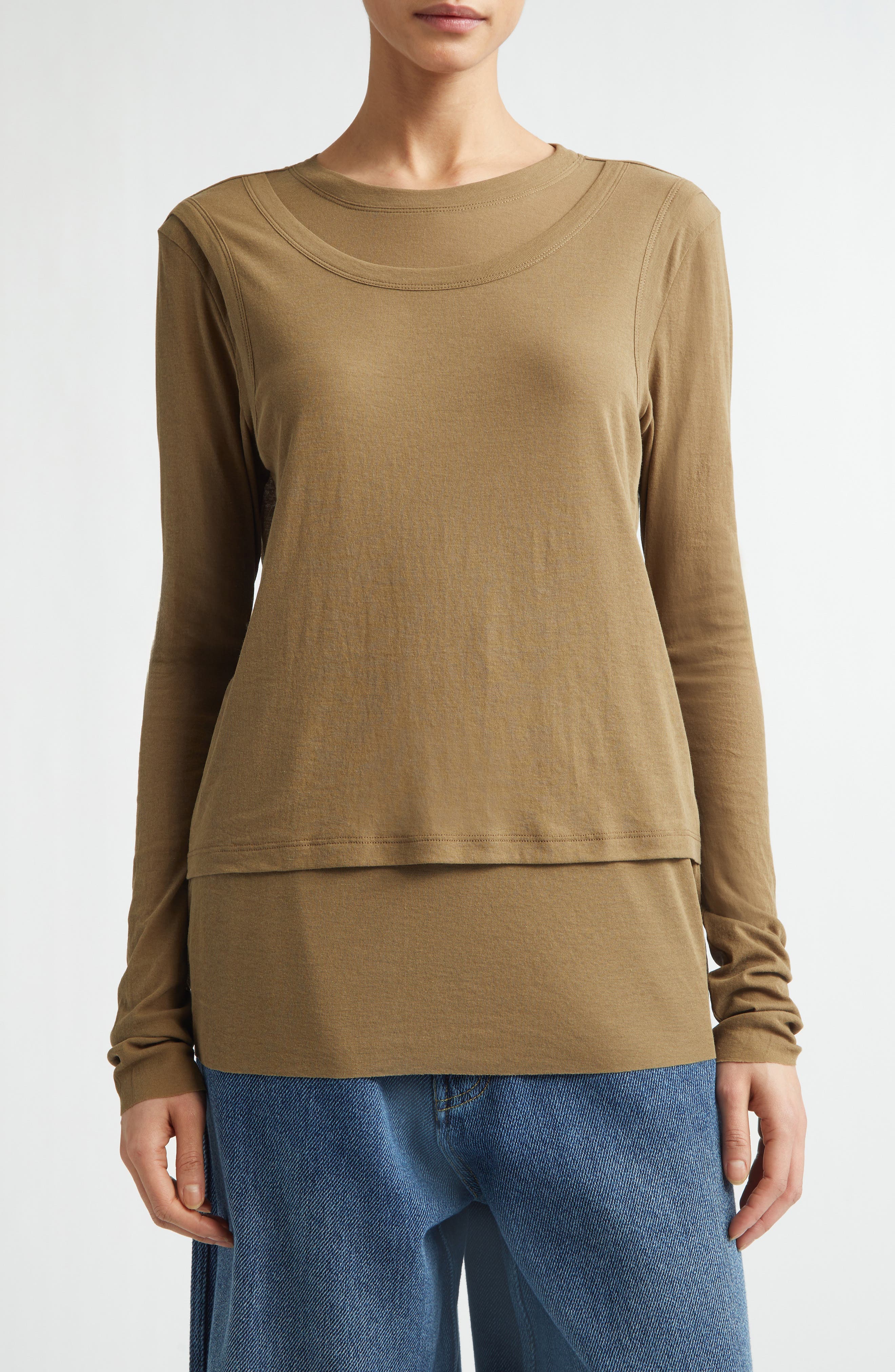 Double Layer Cotton T-Shirt - image 3
