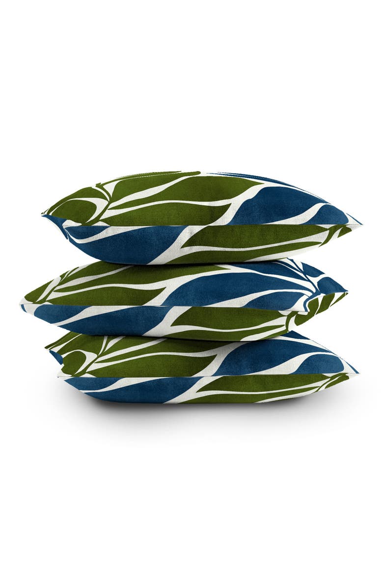 Deep Woods Throw Pillow, Alternate, color, BLUE