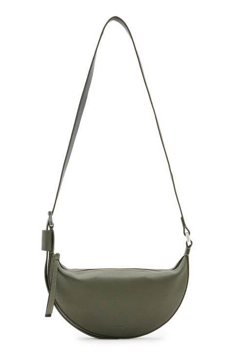 Half Moon Leather Crossbody Bag