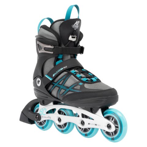 Alexis 80 ALU Gray-Cyan Womens Inline Skates