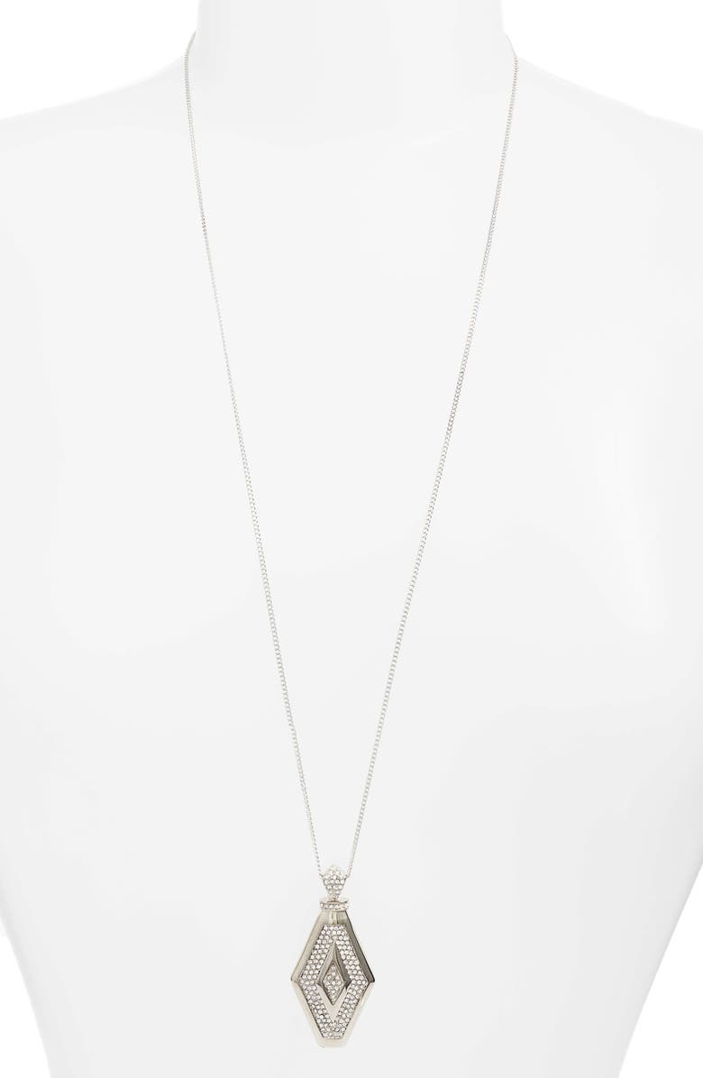 Vince Camuto Pavé Crystal Pendant Necklace, Main, color, 
