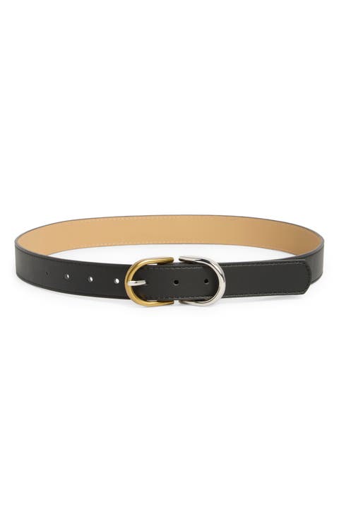 Two-Tone Double Buckle Belt