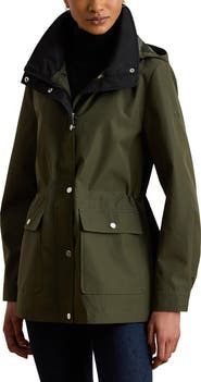 Lauren Ralph Lauren Hooded Contrast Trim Windbreaker Jacket