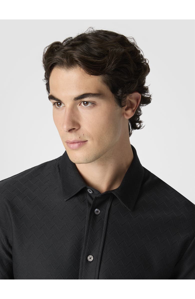 Missoni Zigzag Jersey Cotton Shirt Tone On Tone, Alternate, color, Grey