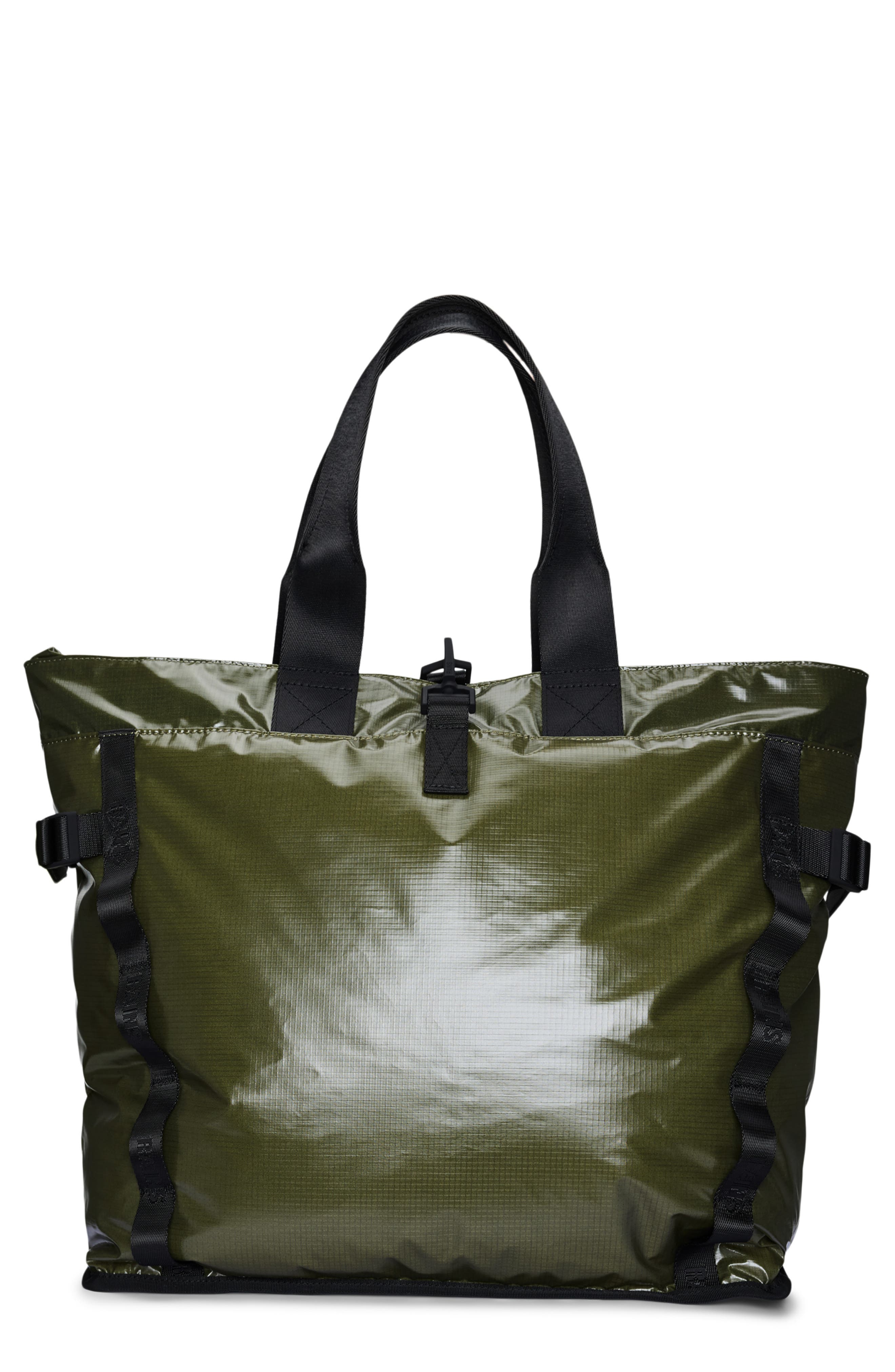 Rains Sibu Waterproof Shopper Bag, Main, color, Marsh