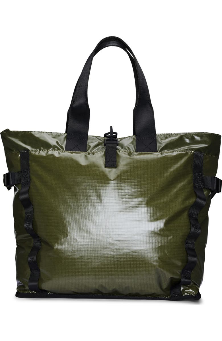 Rains Sibu Waterproof Shopper Bag, Main, color, Marsh