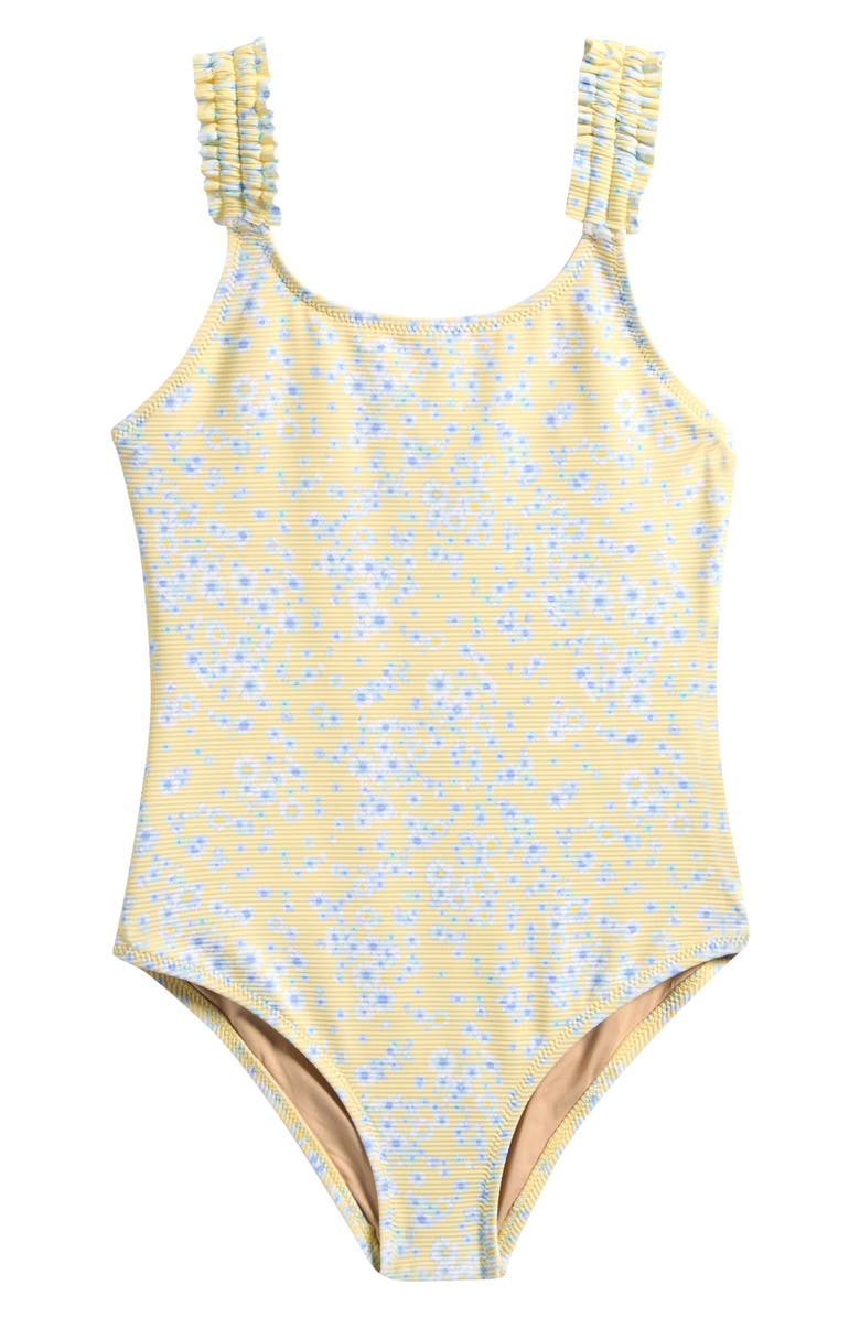 Shade Critters Kids' Butter Blooms One-Piece Swimsuit, Main, color, Yellow
