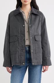 BCBG Corduroy Collar Cotton Barn Jacket