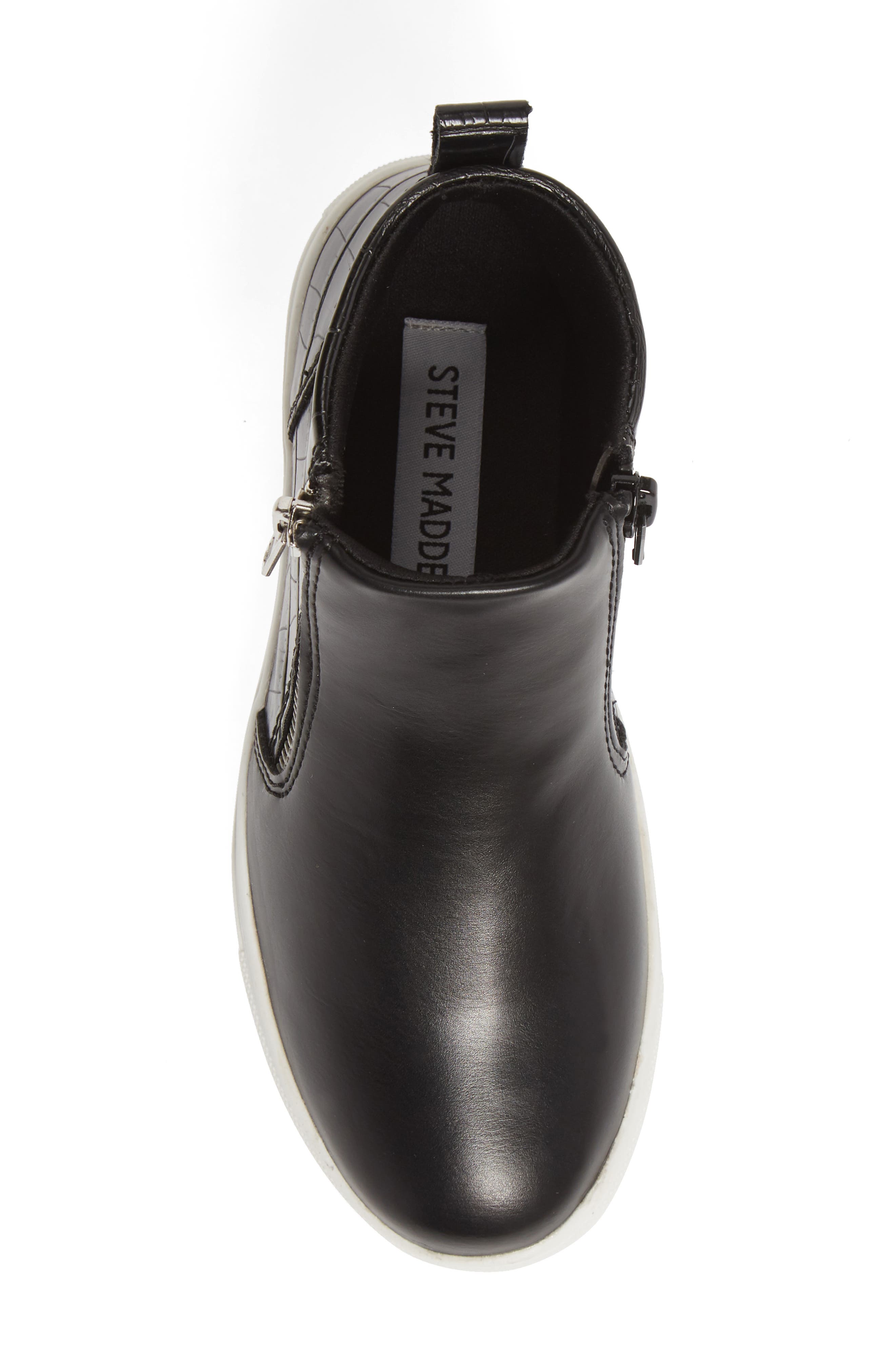 JReggie Zip Sneaker, Alternate, color, BLACK CROCO