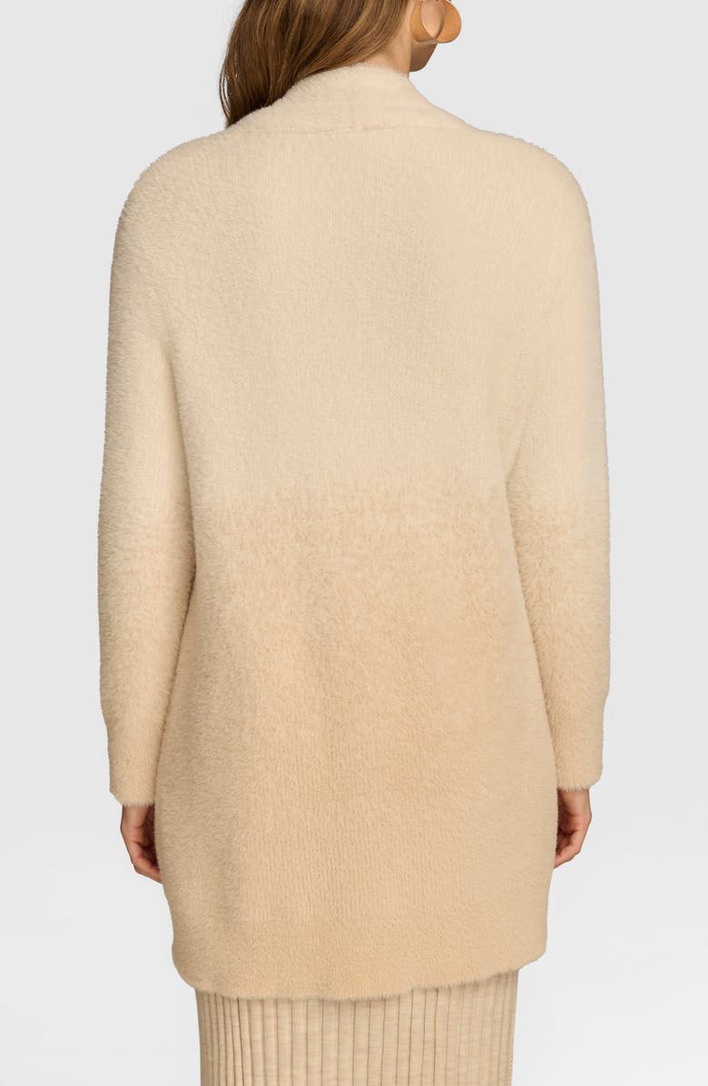 Donna Karan New York Ombré Open Front Cardigan, Alternate, color, Ivory/ Biscuit