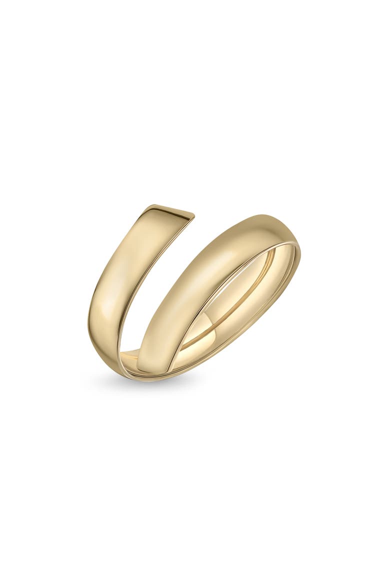 14K Gold Beveled Edge Bypass Ring, Main, color, 14K YELLOW GOLD