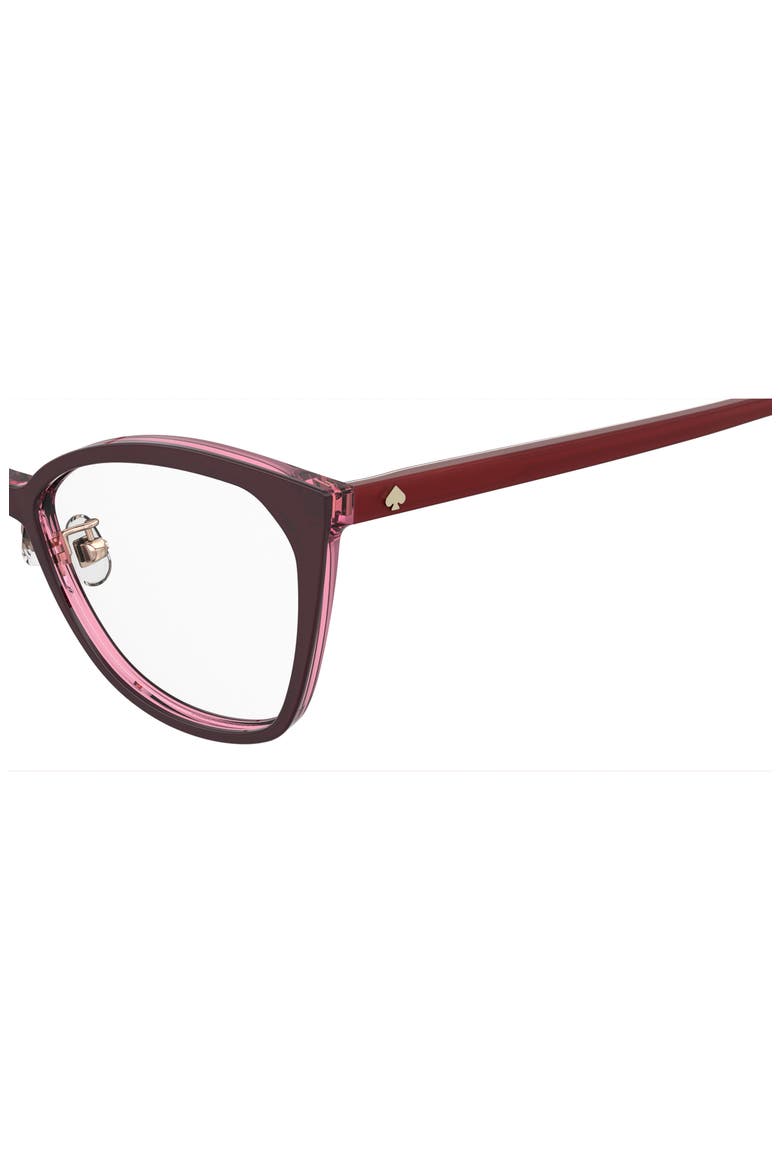 zahra 55mm cat eye optical glasses, Alternate, color, RED