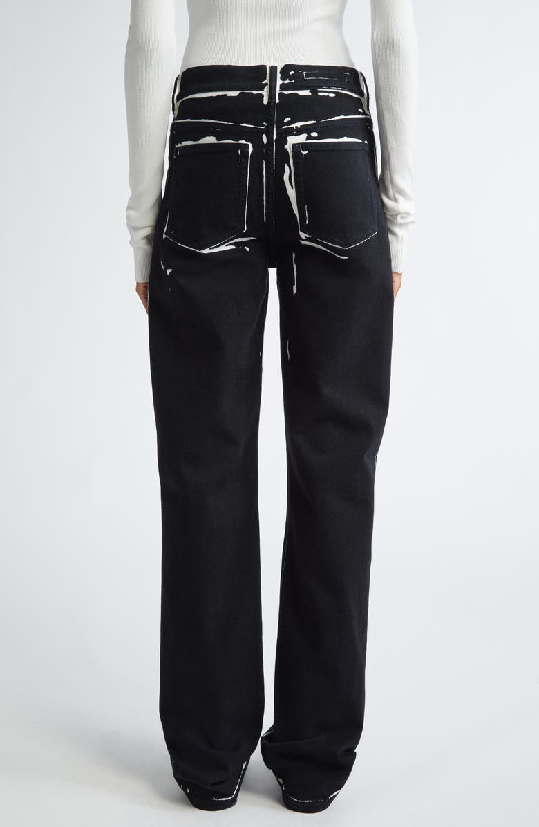 Proenza Schouler Ryman Two-Tone Jeans, Alternate, color, Black Multi