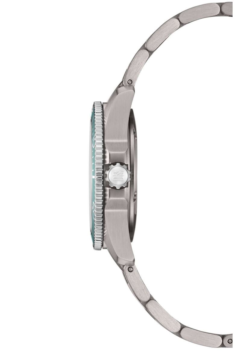 Bracelet Watch, 34.5mm, Alternate, color, TITANIUM / LIGHT BLUE MOP