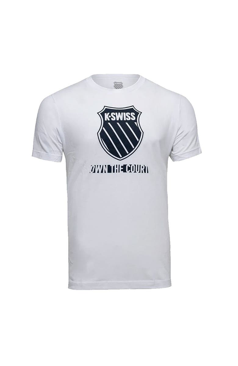K-Swiss Own the Court Mens Tennis Shirt, Main, color, White