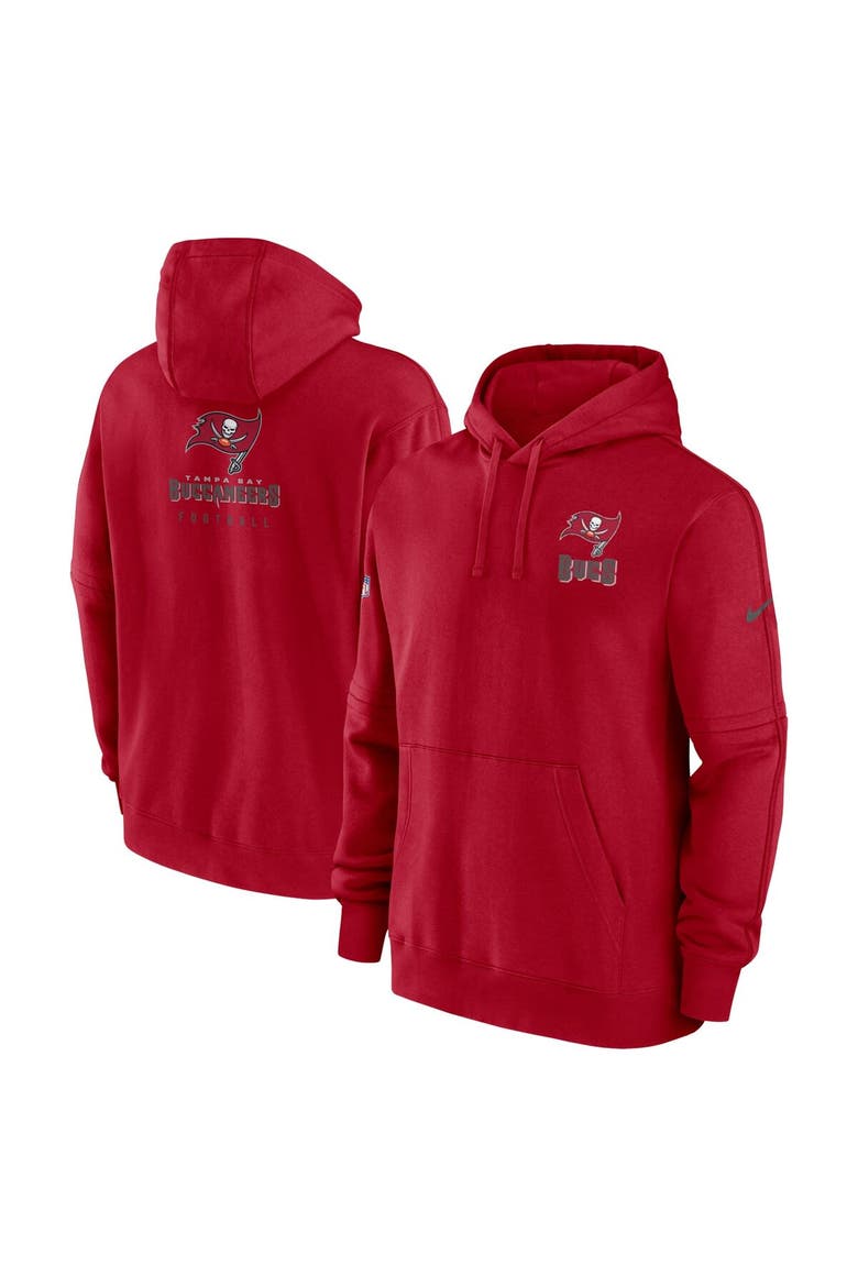 Men's Nike Red Tampa Bay Buccaneers Sideline Club Fleece Pullover Hoodie, Main, color, Red
