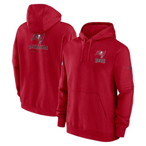 Men's Nike Red Tampa Bay Buccaneers Sideline Club Fleece Pullover Hoodie