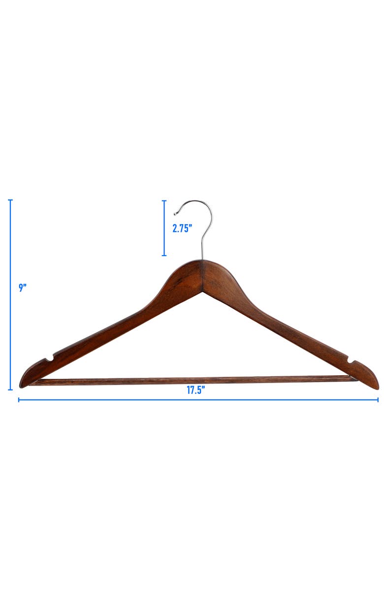 Megachef 20 Piece Acacia Wood Swivel Hook Hanger Set, Alternate, color, Dark Brown