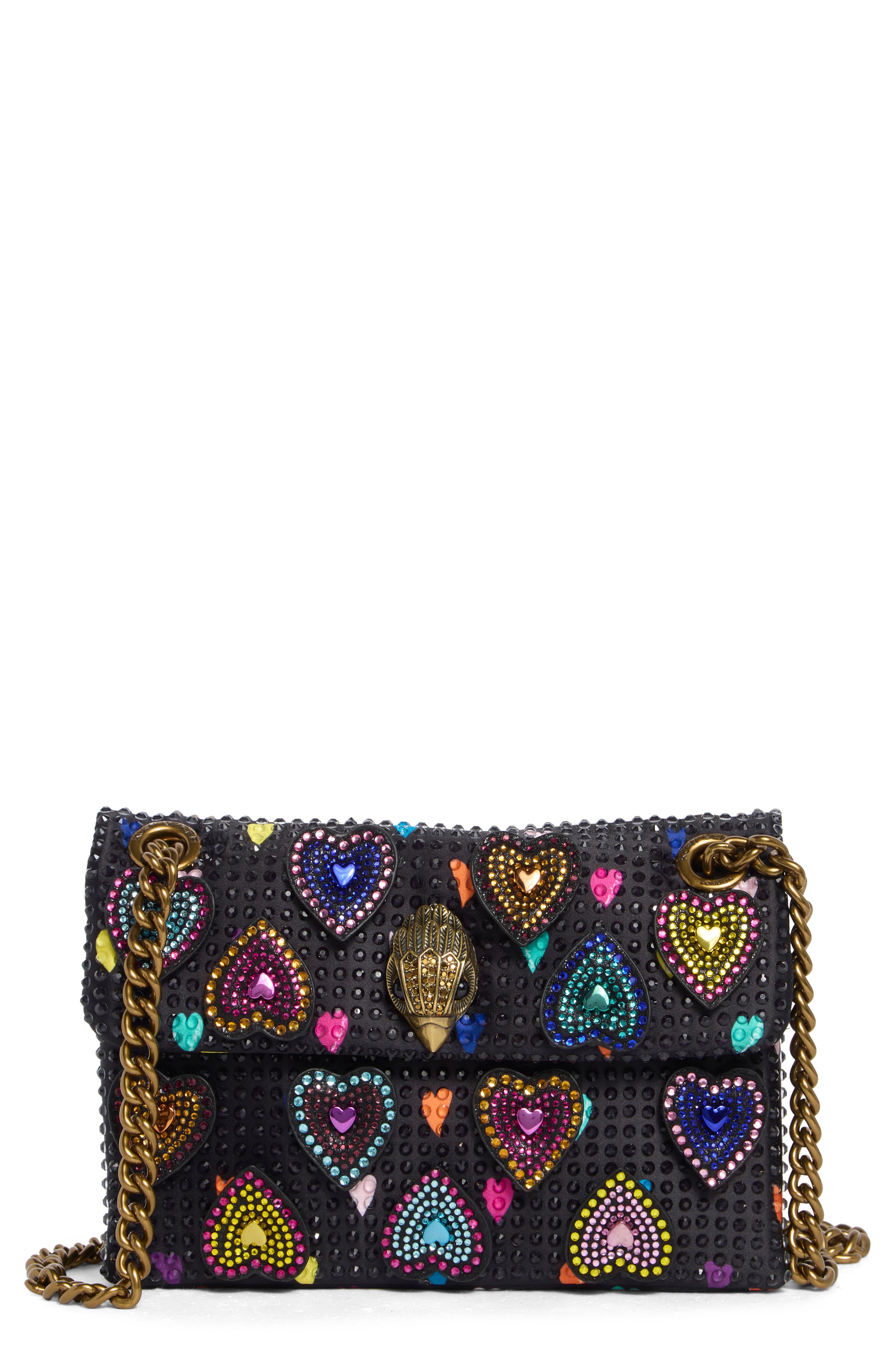 Kurt Geiger London Mini Kensington Fabric Convertible Shoulder Bag, Main, color, Charcoal