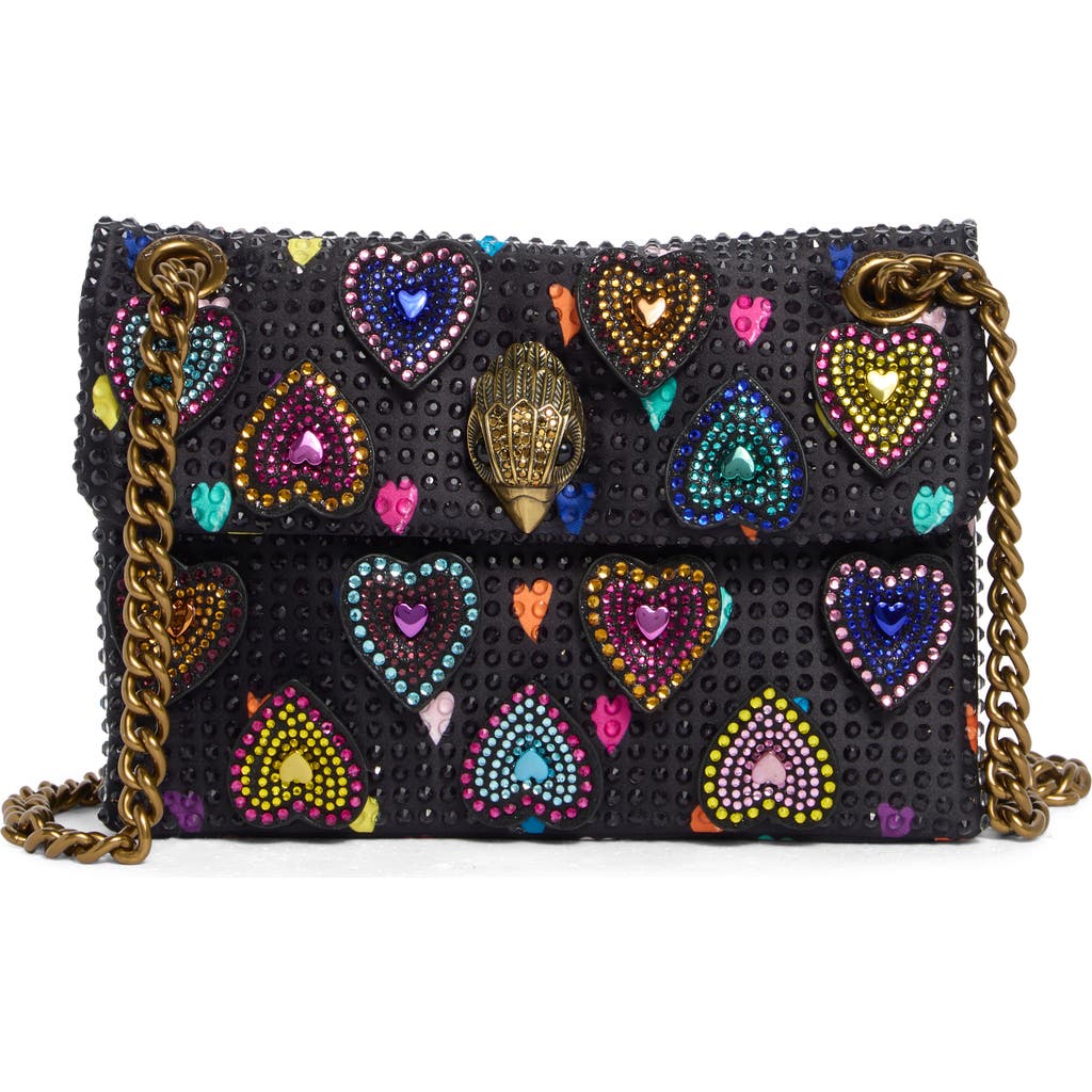 Kurt Geiger London Mini Kensington Fabric Convertible Shoulder Bag In Black