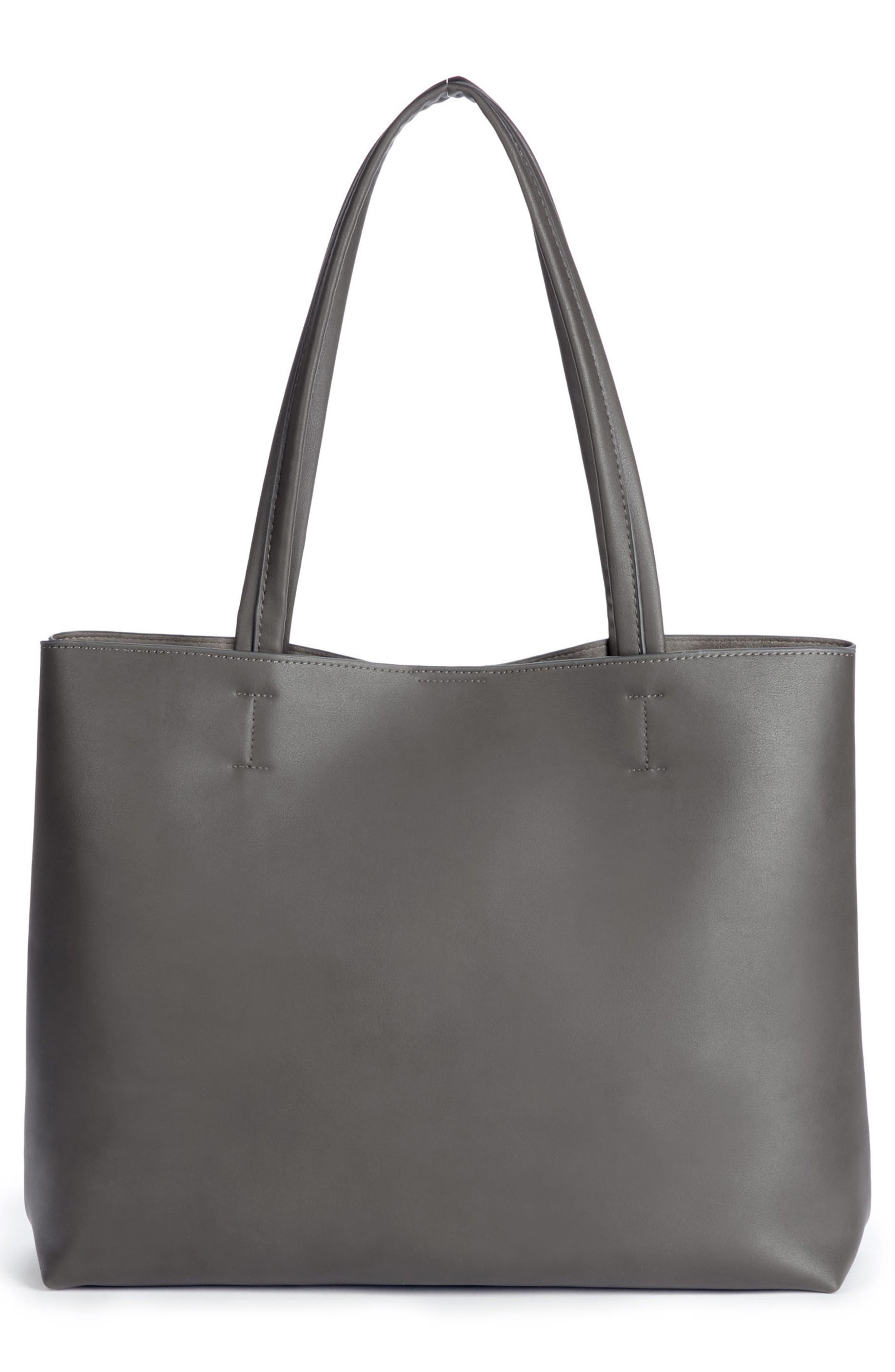 Sole Society Oversize Faux Leather Tote, Alternate, color, 
