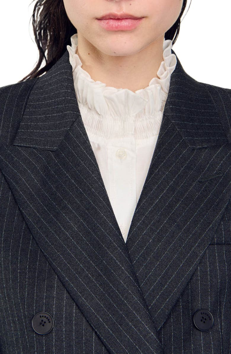 SANDRO Stripy suit jacket, Alternate, color, 