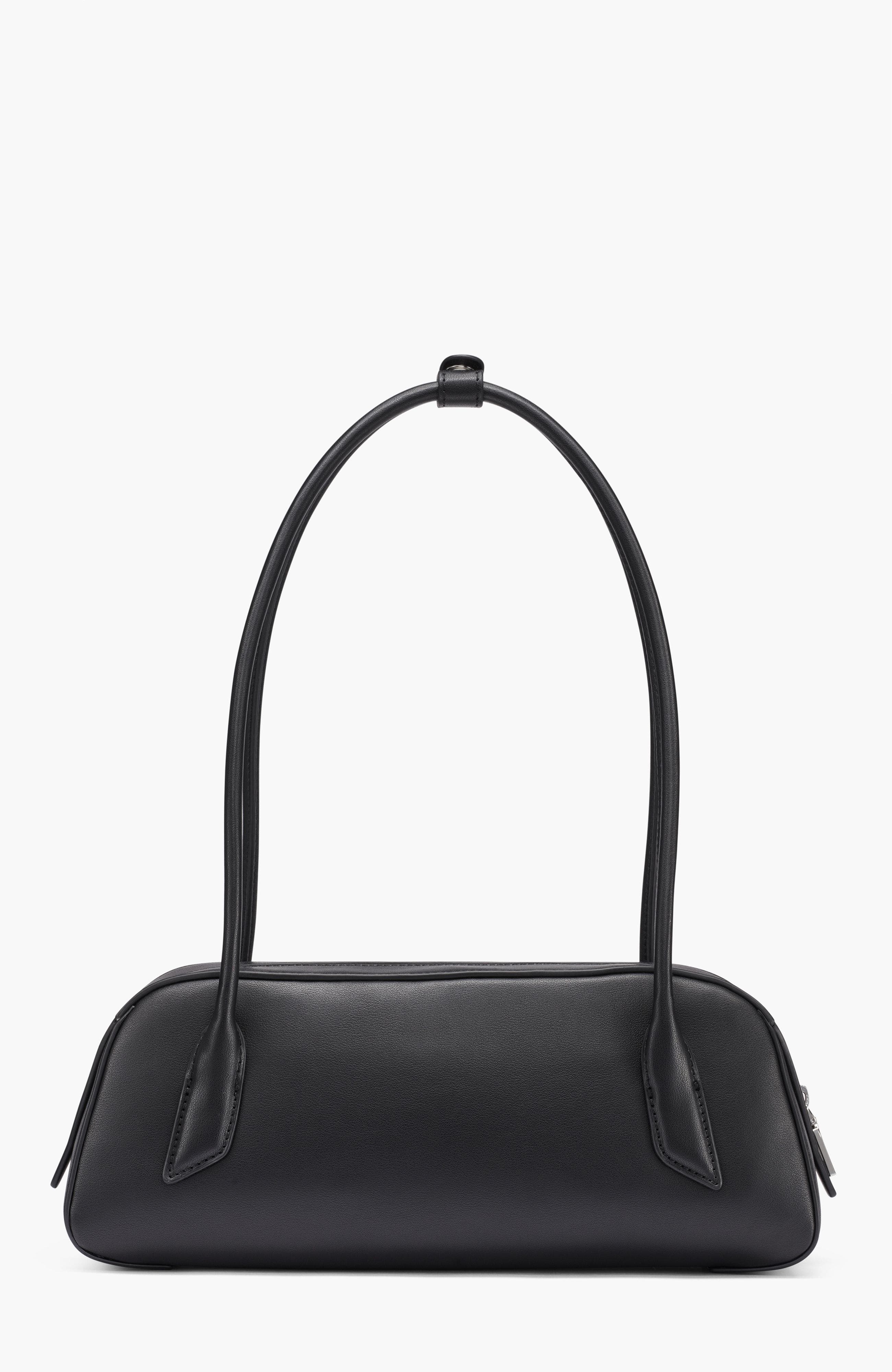 DKNY Tiana East-West Shoulder Bag, Alternate, color, Black/Silver