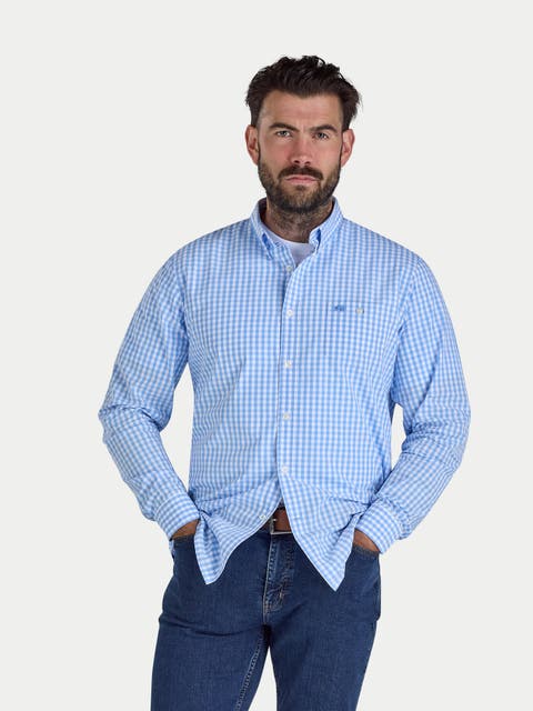 Classic Long Sleeve Gingham Shirt