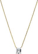 BY ADINA EDEN Emerald Solitaire CZ Necklace