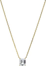 BY ADINA EDEN Emerald Solitaire CZ Necklace
