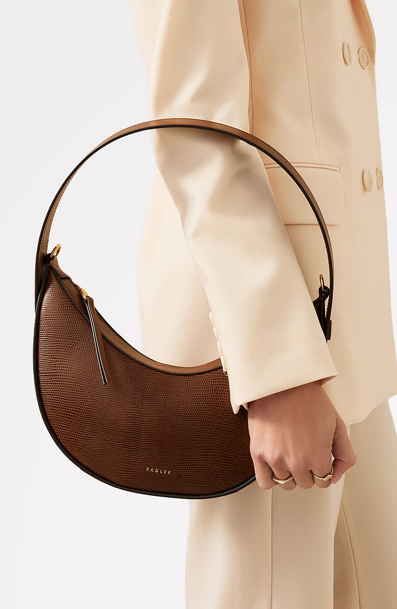 Radley The Kensal Lizard Embossed Small Shoulder Bag, Alternate, color, Saddle