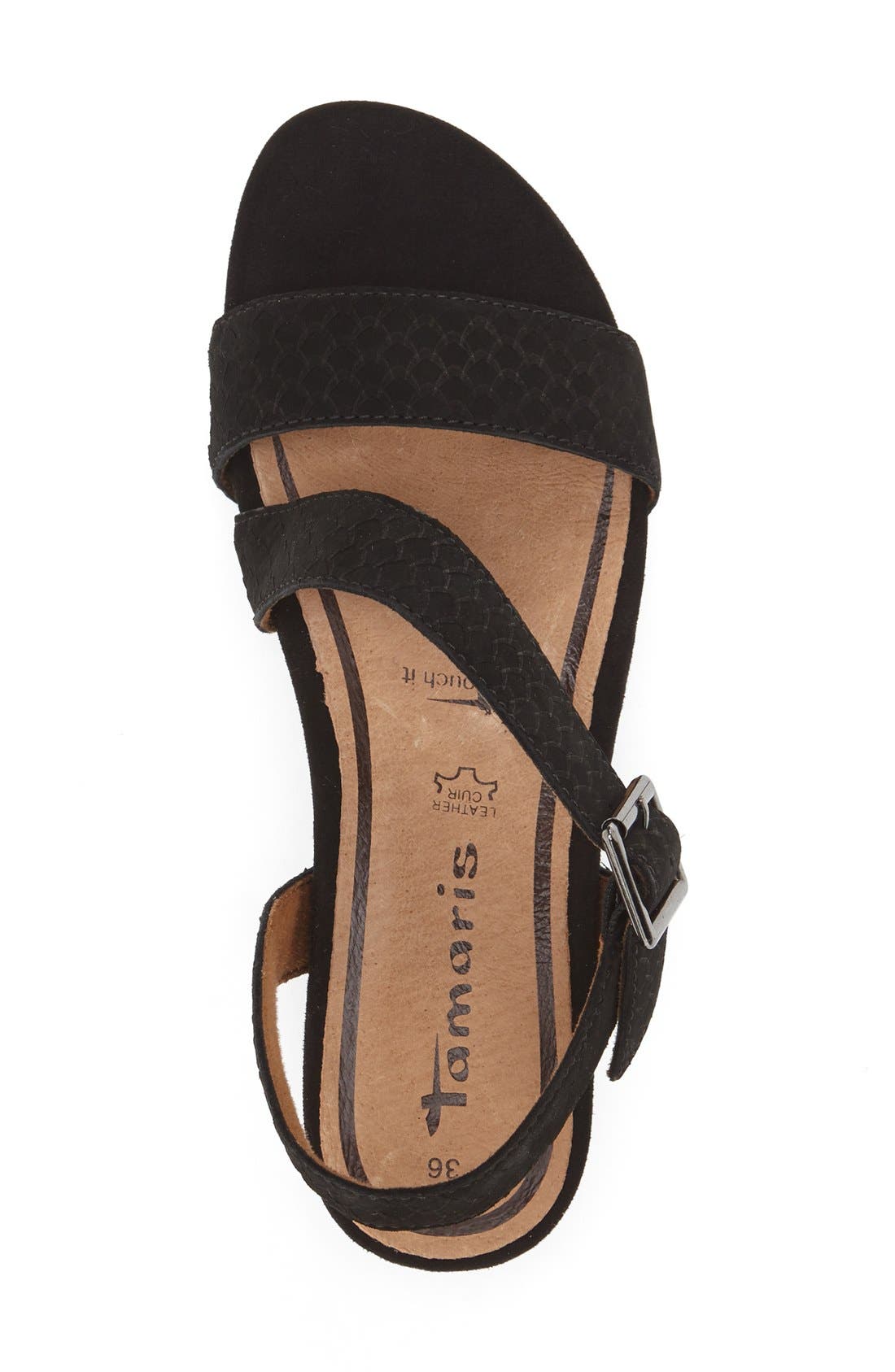 Tamaris 'Eda' Platform Wedge Sandal, Alternate, color, 